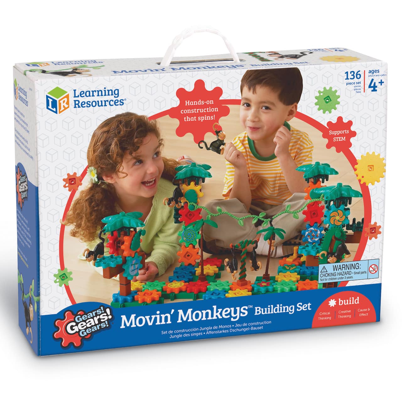Gears! Gears! Gears!®, Movin’ Monkeys™ Building Set, Set of 136